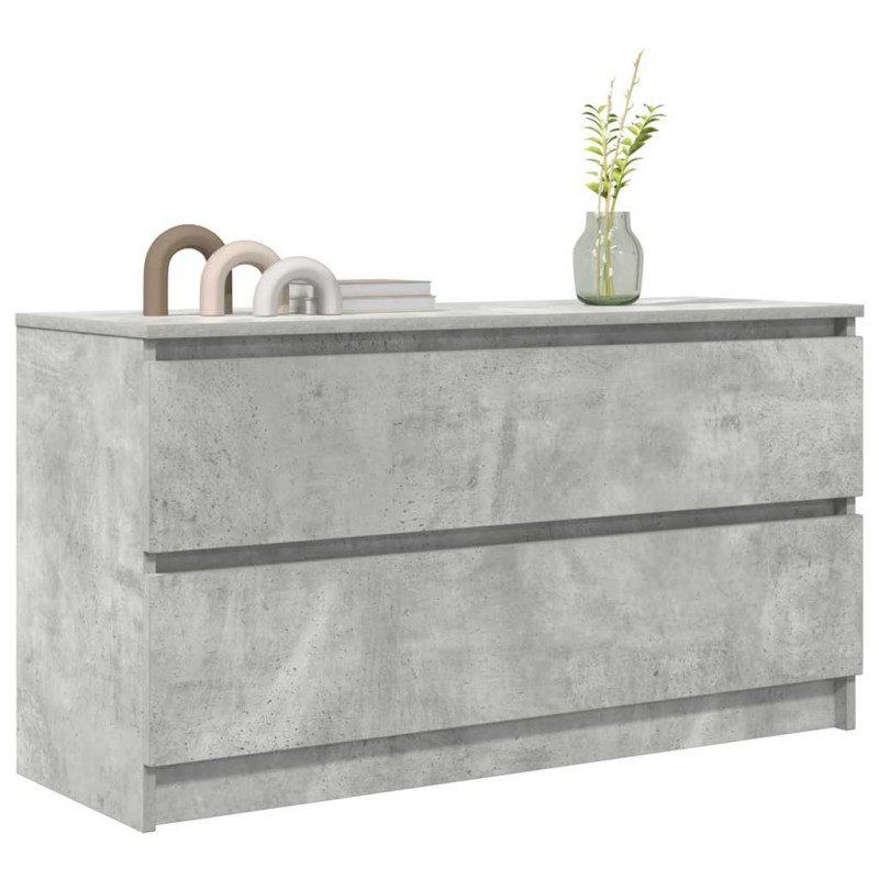 Szafka RTV Beton Szary 100x35x54 cm Drewno klejone