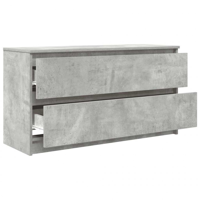 Szafka RTV Beton Szary 100x35x54 cm Drewno klejone
