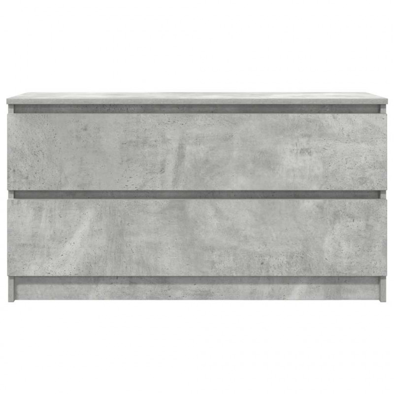 Szafka RTV Beton Szary 100x35x54 cm Drewno klejone