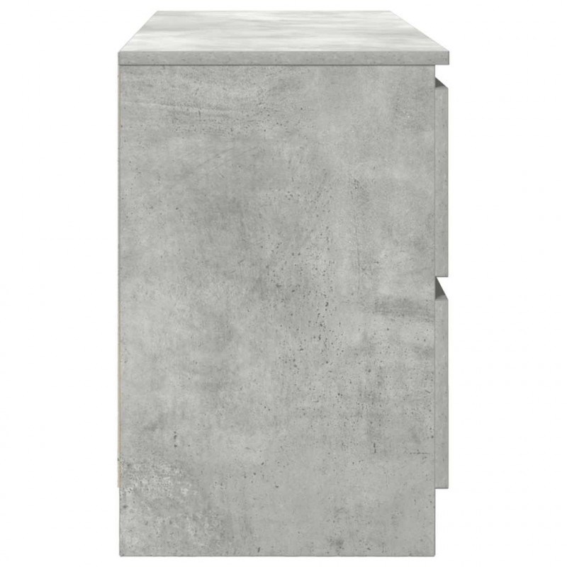 Szafka RTV Beton Szary 100x35x54 cm Drewno klejone