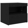 Szafka Nocna z szufladą 2 pcs Czarny Dąb 50 x 40 x 45 cm