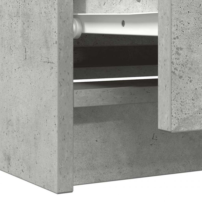 Szafka RTV Beton Szary 100x35x54 cm Drewno klejone