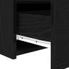 Szafka Nocna z szufladą 2 pcs Czarny Dąb 50 x 40 x 45 cm