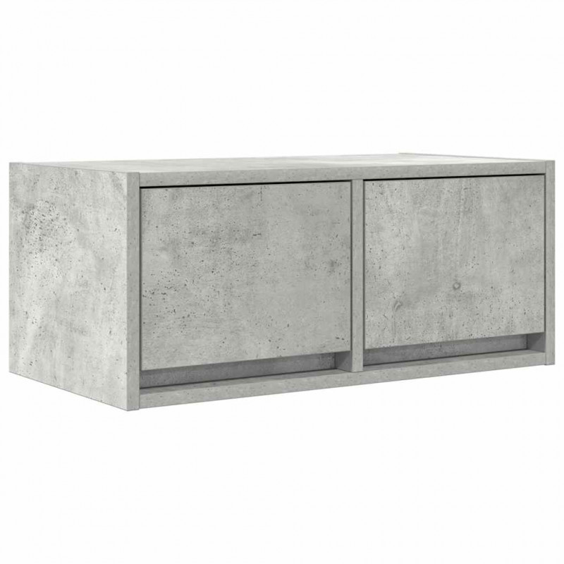Szafka RTV Beton Szary 60x31x25,5 cm Drewno klejone