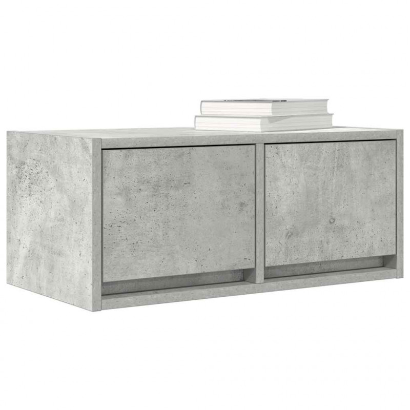 Szafka RTV Beton Szary 60x31x25,5 cm Drewno klejone
