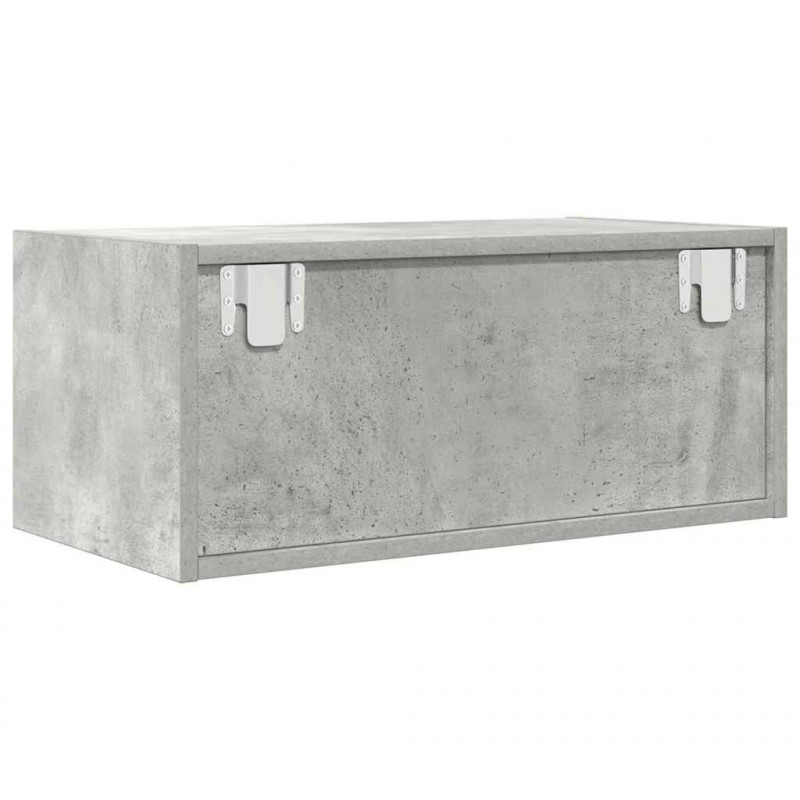 Szafka RTV Beton Szary 60x31x25,5 cm Drewno klejone
