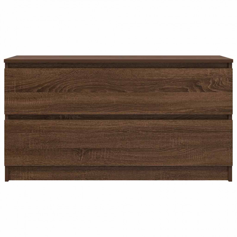 Szafka RTV Brązowy Dąb 100x35x54 cm Drewno klejone