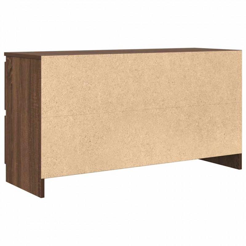 Szafka RTV Brązowy Dąb 100x35x54 cm Drewno klejone