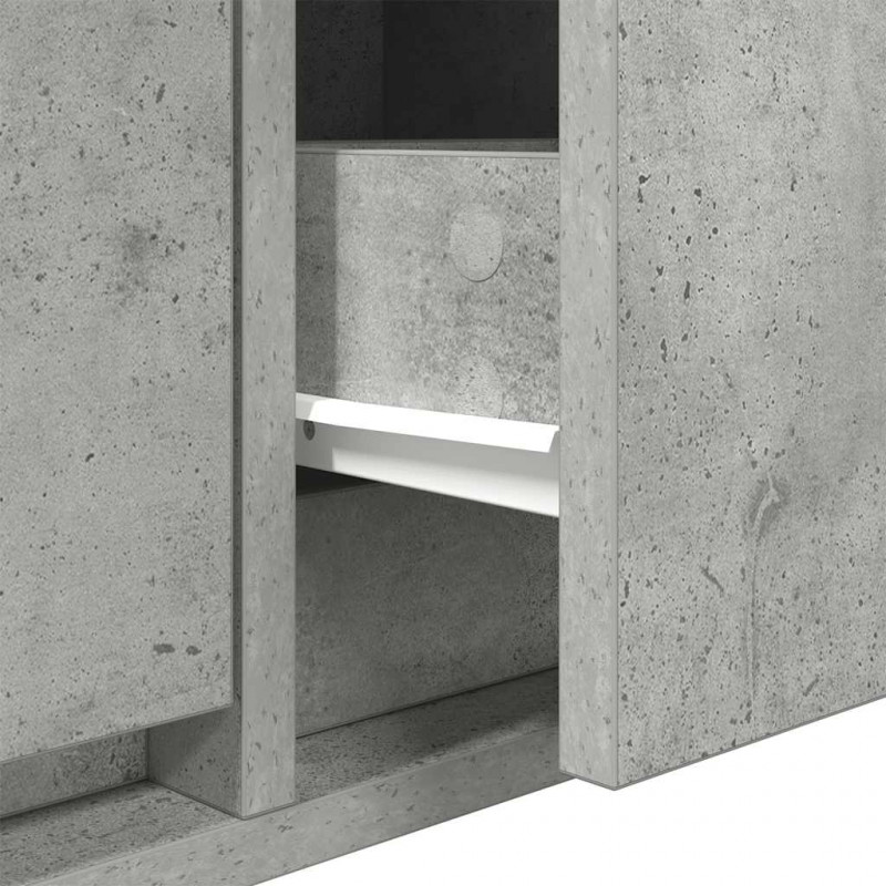Szafki RTV 2 szt. Beton Szary 60x31x25,5 cm Drewno klejone