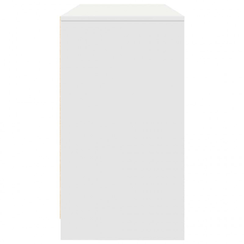 Biurko Białe 120x42x76 cm Drewno klejone