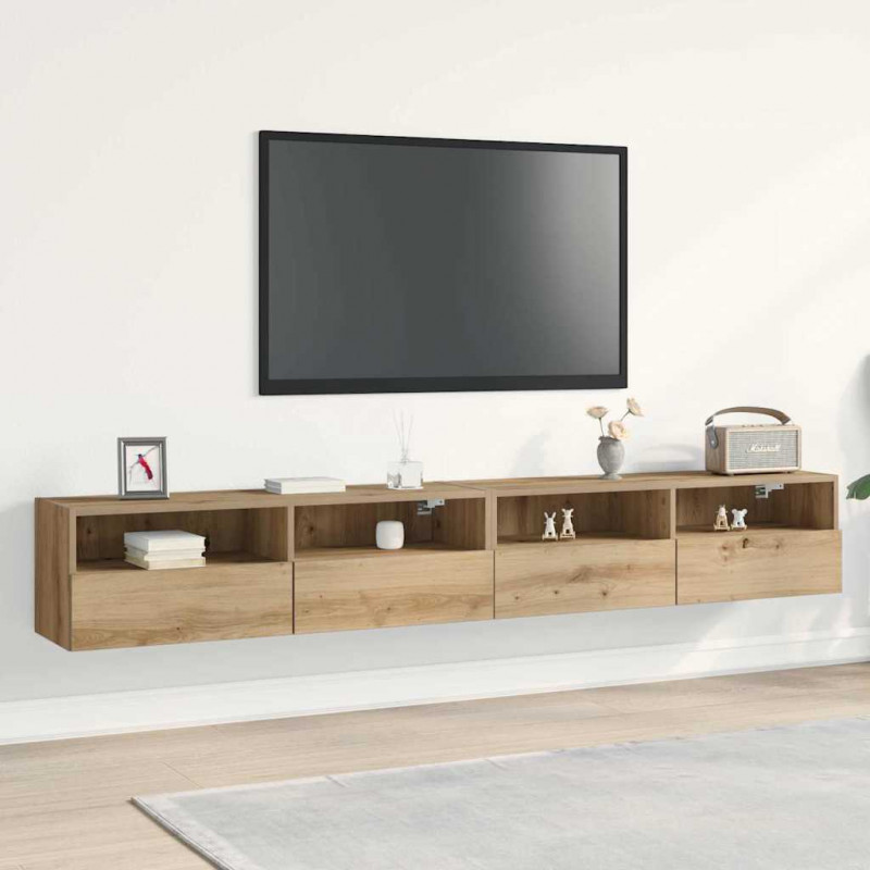 Szafka pod telewizor 2 pcs dąb artisan 100 x 30 x 30 cm
