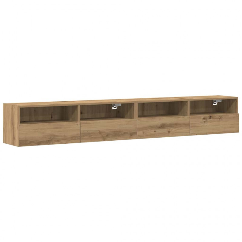 Szafka pod telewizor 2 pcs dąb artisan 100 x 30 x 30 cm