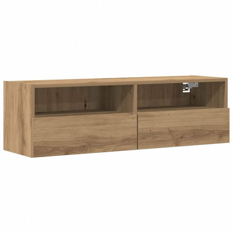 Szafka pod telewizor 2 pcs dąb artisan 100 x 30 x 30 cm