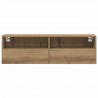 Szafka pod telewizor 2 pcs dąb artisan 100 x 30 x 30 cm