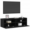Szafka pod telewizor 2 pcs Czarny dąb 100 x 30 x 30 cm