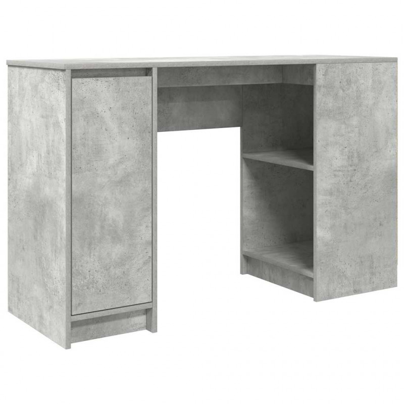 Biurko Beton Szary 120x42x76 cm Drewno klejone