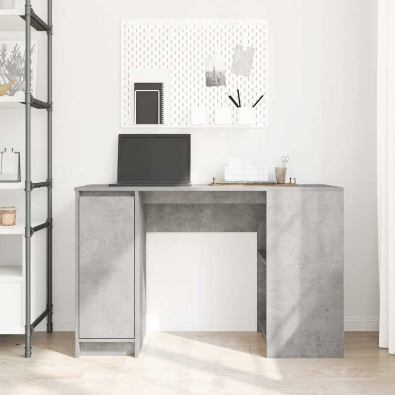 Biurko Beton Szary 120x42x76 cm Drewno klejone