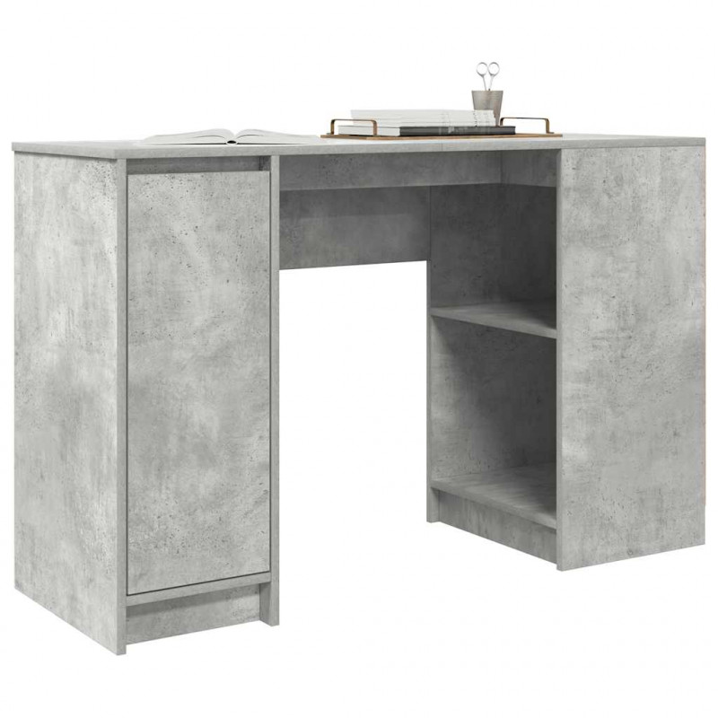 Biurko Beton Szary 120x42x76 cm Drewno klejone