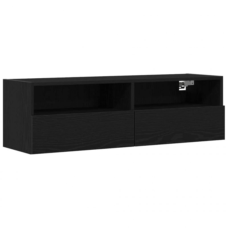 Szafka pod telewizor 2 pcs Czarny dąb 100 x 30 x 30 cm