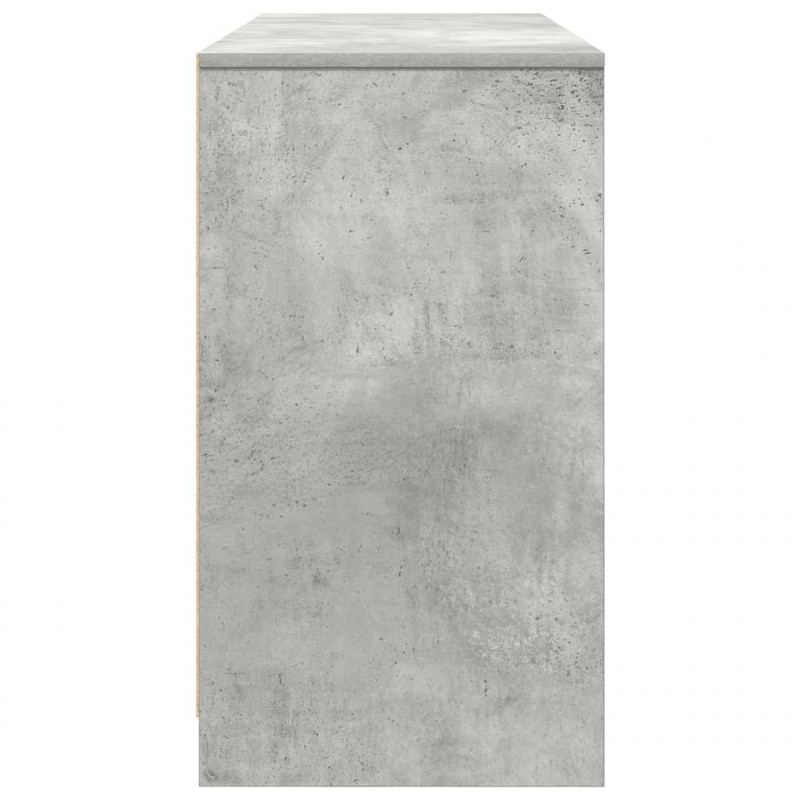 Biurko Beton Szary 120x42x76 cm Drewno klejone