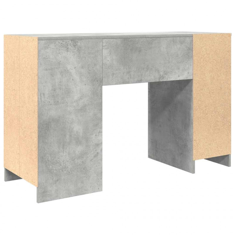 Biurko Beton Szary 120x42x76 cm Drewno klejone