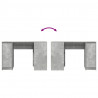 Biurko Beton Szary 120x42x76 cm Drewno klejone