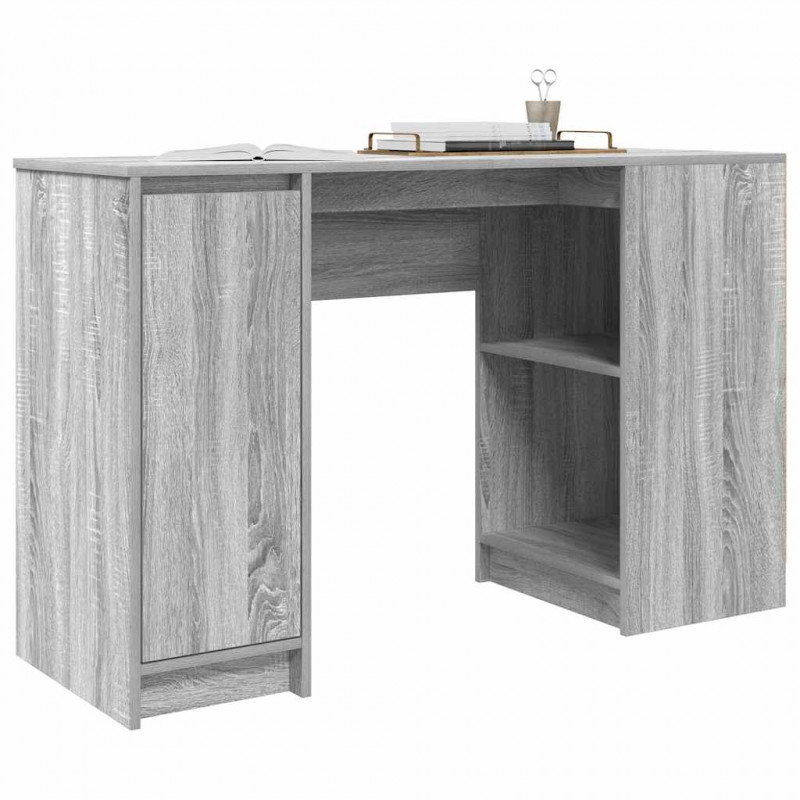 Biurko Sonoma Szare 120x42x76 cm Drewno klejone