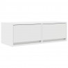 Szafka RTV Biała 80x31x25,5 cm Drewno klejone