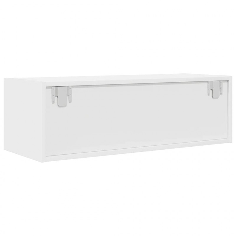 Szafka RTV Biała 80x31x25,5 cm Drewno klejone