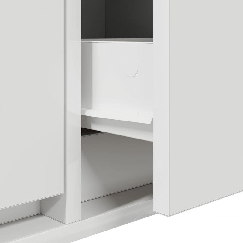 Szafka RTV Biała 80x31x25,5 cm Drewno klejone