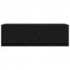 Szafka RTV Czarny Dąb 80x31x25,5 cm Drewno klejone