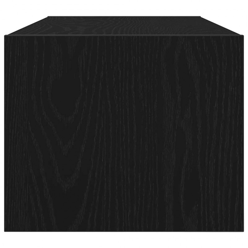 Szafka RTV Czarny Dąb 80x31x25,5 cm Drewno klejone