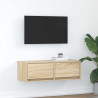 Szafka RTV Sonoma Oak 80x31x25,5 cm Drewno klejone