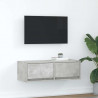 Szafka RTV Betonowa Szara 80x31x25,5 cm Drewno klejone