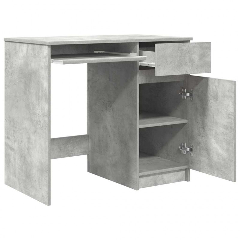 Biurko Beton Szary 86x49x76 cm Drewno klejone