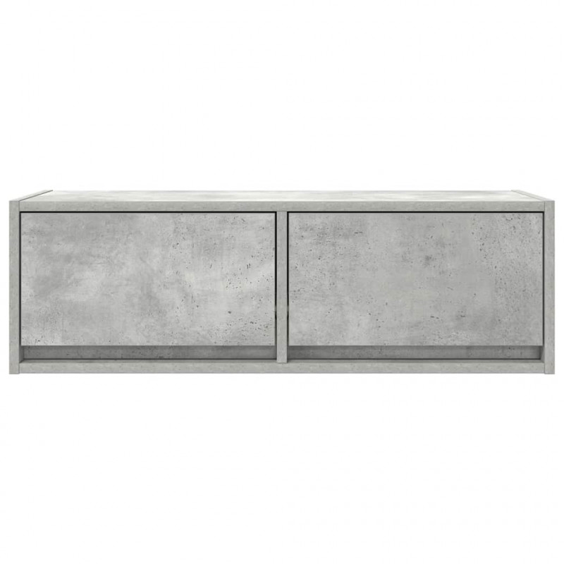 Szafka RTV Betonowa Szara 80x31x25,5 cm Drewno klejone