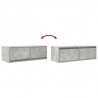 Szafka RTV Betonowa Szara 80x31x25,5 cm Drewno klejone