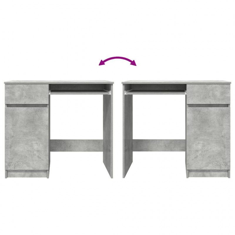 Biurko Beton Szary 86x49x76 cm Drewno klejone