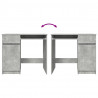 Biurko Beton Szary 86x49x76 cm Drewno klejone