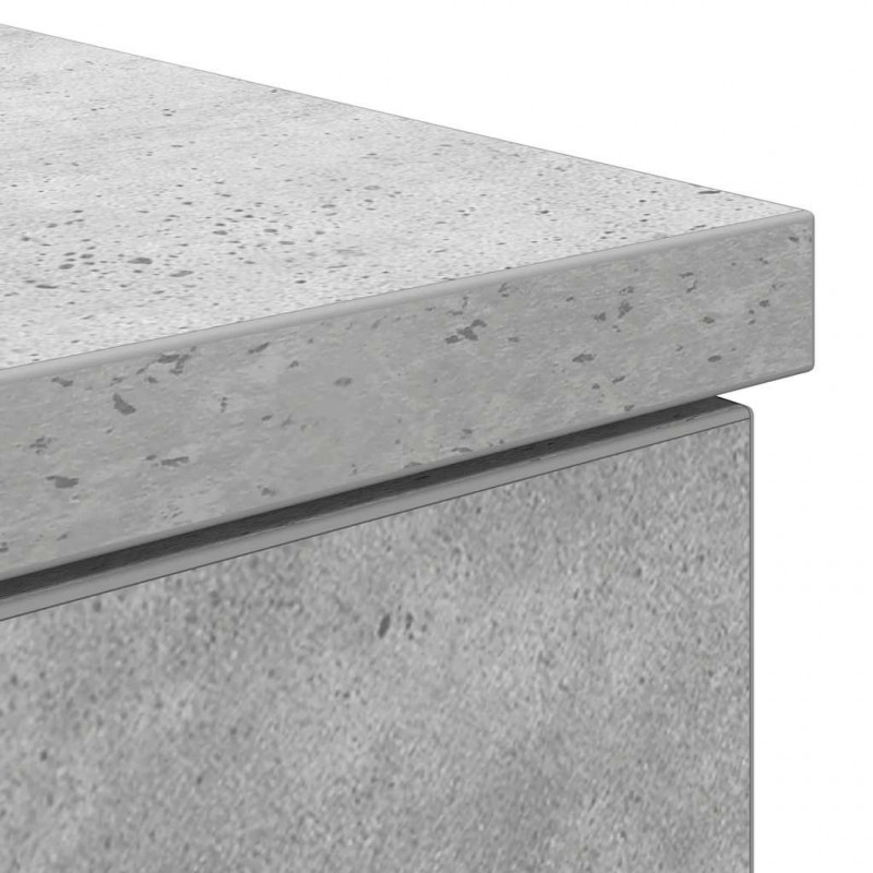 Biurko Beton Szary 86x49x76 cm Drewno klejone