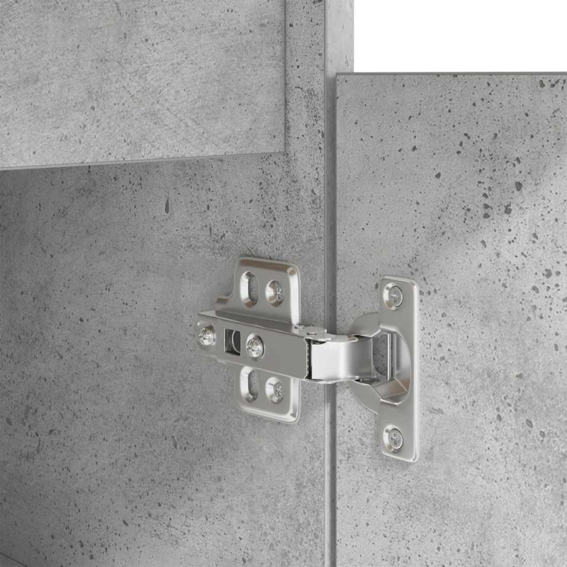 Biurko Beton Szary 86x49x76 cm Drewno klejone