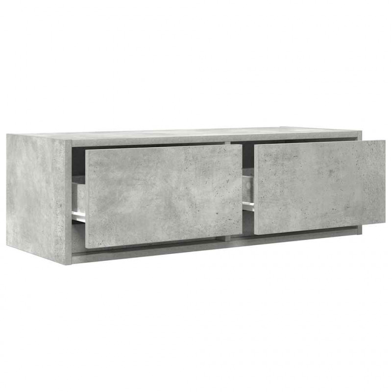 Szafki RTV 2 szt. Beton Szary 80x31x25,5 cm Drewno klejone