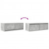 Szafki RTV 2 szt. Beton Szary 80x31x25,5 cm Drewno klejone
