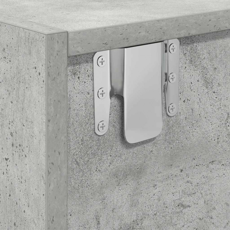 Szafki RTV 2 szt. Beton Szary 80x31x25,5 cm Drewno klejone
