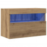 Szafka pod telewizor Ze LED Lights dąb artisan 60 x 30 x 40 cm