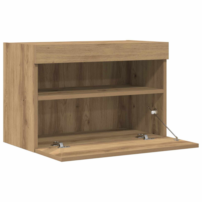 Szafka pod telewizor Ze LED Lights dąb artisan 60 x 30 x 40 cm