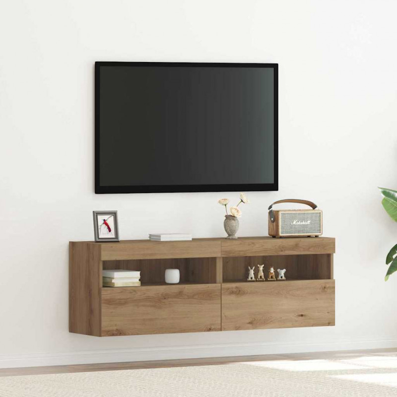 Szafka pod telewizor 2 pcs dąb artisan 60 x 30 x 40 cm