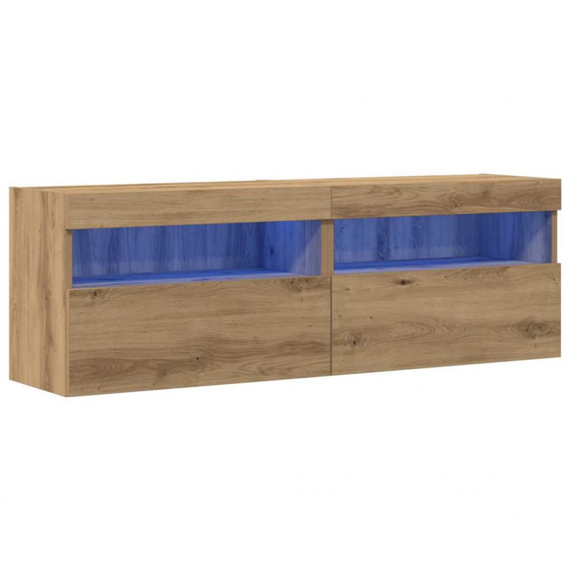 Szafka pod telewizor 2 pcs dąb artisan 60 x 30 x 40 cm
