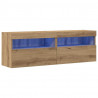 Szafka pod telewizor 2 pcs dąb artisan 60 x 30 x 40 cm