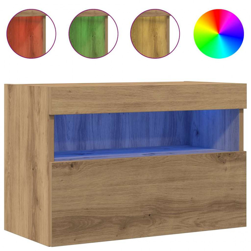 Szafka pod telewizor 2 pcs dąb artisan 60 x 30 x 40 cm